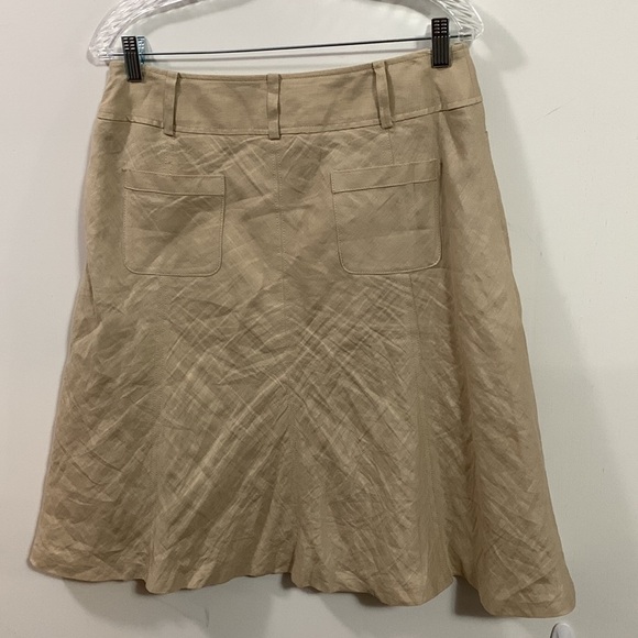Ann Taylor 100% Linen Skirt, hidden side zipper, 2 front pockets, good condition - Picture 2 of 5